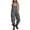 Gray, variant on Women Baggy Overalls Jumpsuit Y2K Street Casual Sleeveless Wide Leg Romper Cotton Linen Overalls with Pocket & Adjustable Strap Red