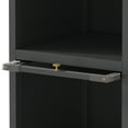thumbnail image 6 of DeeHome Modern Four-tier Glass Door Cabinet with Featuring Five-tier Storage, for Entryway Living Room Bathroom Dining Room,Matte Gray, 6 of 9
