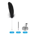 thumbnail image 3 of Uxcell Black Feather Ballpoint Pens Bulk, Metal Holder Black Ink Vintage Quill Pens with 5pcs Refill for Office, Home, 3 of 6