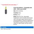 thumbnail image 2 of Front Strut Bellows - Compatible with 2002 - 2003 ES300, 2 of 2