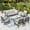 Light Gray, variant on Sophia & William 7 Seat Patio Conversation Set,Outdoor Furniture Set with Rocking Chairs & Fixed Chairs, Pacific Blue