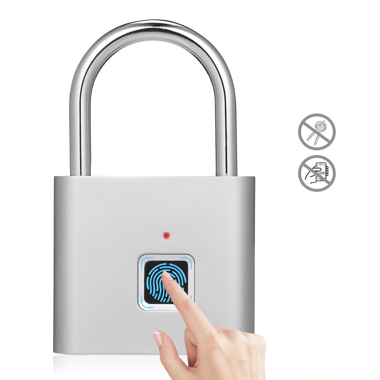 Details about   USB Rechargeable Fingerprint Smart Door Lock Keyless Anti-theft Security Padlock 