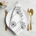 thumbnail image 2 of Black Dandelion Cloth Napkins, Spring Country Modern Minimalist Flower Washable and Reusable Dinner Napkins Set of 6, Table Napkin for Kitchen Party Birthday Wedding Hotel Housewarming 20"x20", 2 of 9
