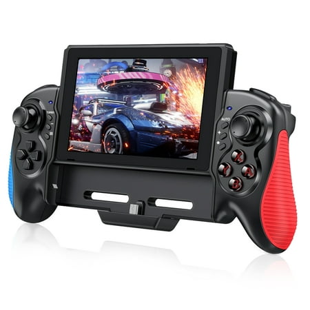 Switch Controller Fit for Nintendo Switch, TSV Wireless Controller for Nintendo Switch Joy-Con Handheld Mode, Switch Ergonomic Grip w/ 6-Axis Gyro, Turbo, Double Motor Vibration, Screenshot Function