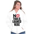 thumbnail image 4 of No Tools Loaned Here Mechanic Humor Unisex Fleece Graphic Zip Up Hoodie Brisco Brands 4X, 4 of 5