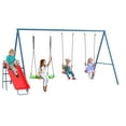 thumbnail image 2 of Outsunny Metal Swing Set for Backyard, 3 in 1 Design, Holds Up to 352 lbs., 2 of 9