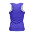 thumbnail image 5 of Workout Tops for Women Ruffle Sleeveless Racerback Crewneck Casual Loose Running Gym Athletic Tee Shirts Loose Fit Yoga Shirt, 5 of 6