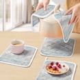 thumbnail image 5 of Blue Beige Farmhouse Pot Holders for Kitchen Heatproof Potholder, 4 Pack Vintage Wooden Striped Hot Pads Multipurpose Oven Pads Cloth Potholders Trivet for Cooking and Baking, 5 of 8