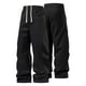 thumbnail image 1 of Pantalones largos para hombre, color liso, informales, lisos, a la moda, para exteriores, rectos, cortavientos, de poliéster, 1 of 6