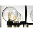 thumbnail image 3 of Maxim 30519CLBZSBR 32 in. Bauhaus Six-Light Linear Pendant Ceiling Light, Bronze & Satin Brass, 3 of 5