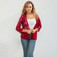 thumbnail image 5 of yillto Women Plus Size Cardigan 3/4 Sleeve Open Front Lightweight Lace Coats Formal Blazer S-5XL, 5 of 6
