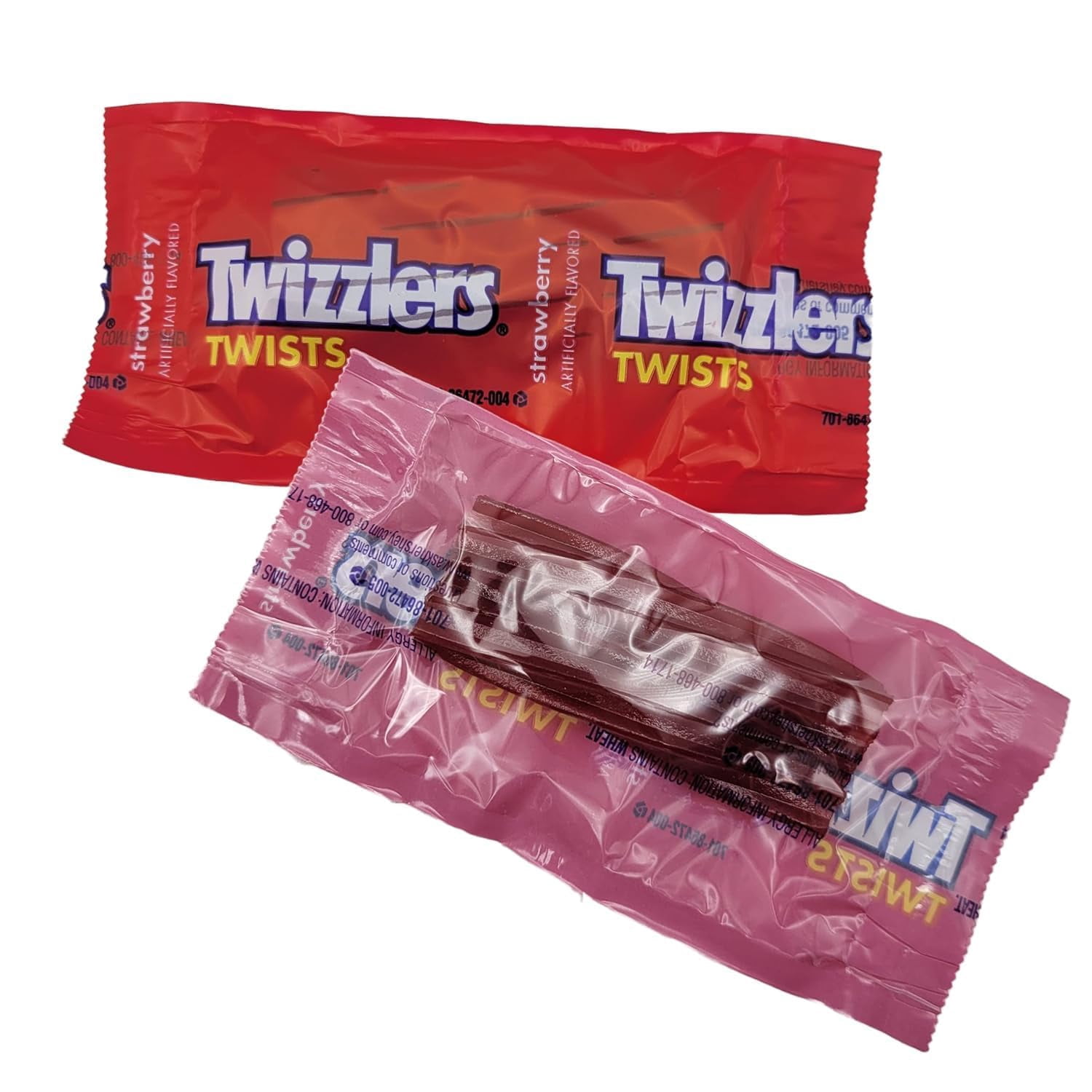 Twizzlers Strawberry Halloween Licorice Bulk Candy 95 Individually Wrapped Candy Pack Licorice Twists Fun Size, Perfect for Sharing, Party Favors & Snack Bags