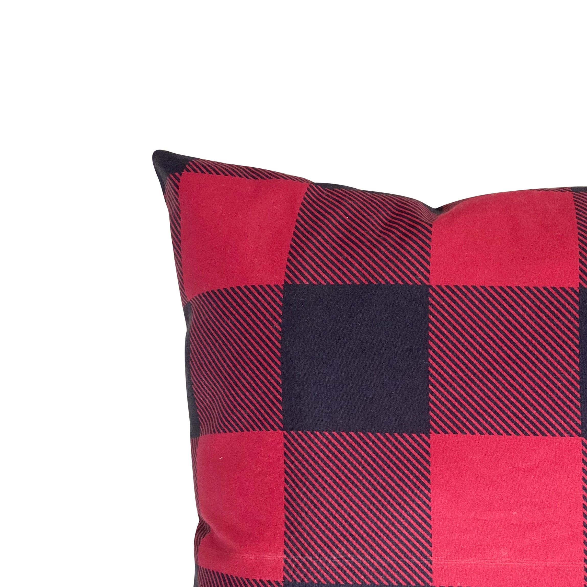 Backwoods Red Plaid Decoartive Pillow 18x18