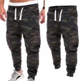 thumbnail image 4 of Plus Size Men Military Camouflage Print Trousers Multi Pockets Cargo Jog Pants, 4 of 6