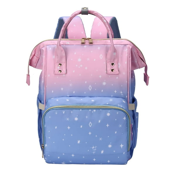FrostHike Diaper Bag Backpack. Upgraded Multifunction Diaper Bags for Mom. Waterproof Baby Bag Color Floral Durable Travel Maternity Backpacks for Women Moms Dads (Blue)