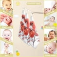 thumbnail image 3 of SKYSONIC Red Birds Baby Muslin Washcloths Face Towel, 3 PCS Christmas Burp Cloths Cotton Wipes Infant Wash Cloth for Newborn Boys Girls 12"x12", 3 of 7