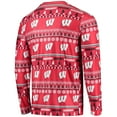 thumbnail image 3 of Men's Concepts Sport Red Wisconsin Badgers Ugly Sweater Long Sleeve Top and Pants Sleep Set, 3 of 5