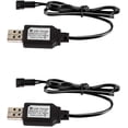 thumbnail image 4 of 2pcs USB Charger Cable W/ SM 2P Plug for RC Car Drone 7.2V Ni-Cd Ni-MH Battery Charge, 4 of 7