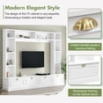 thumbnail image 5 of Harper & Bright Designs Wall Unit Entertainment Center with Bridge and Storage Bookshelves for 78'' TV, Modern TV Console with Cabinets and Open Shelves for Living Room, White, 5 of 17