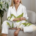 thumbnail image 6 of Pajama Sets for Women 2 Pcs, Hunting Frog Button Down Long Sleeve Sleepwear Lounge PJ Sets, 6 of 6