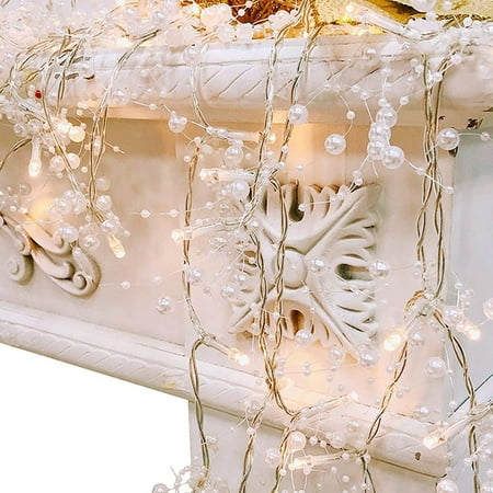 

LED Beaded Lights Room Christmas Beaded Lights Decorated Popular Christmas Decorations White Beaded Lights For Christmas Night Light Night Lights Plug Into Wall Night Light for Kids Battery Night