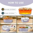 thumbnail image 4 of Carsolt Electric Lunch Box Food Heater - 3 in 1 Portable Leakproof Heated Lunch Box for Car/Home/Adults with 1.5L Removable 304 Stainless Steel Container, 60-80W, 12V/24V/110V (Light Purple), 4 of 7