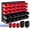 Red+Black-2 Boards, variant on 30 Pcs Wall Mounted Storage Bins, Garage Organizer Storage Shelf Unit Board 25.2" x 16.2"