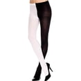 thumbnail image 1 of FashionFirst Collants Jester Opaques pour Femmes, Noir et Blanc, 1 of 1