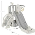 thumbnail image 5 of KORIMEFA Toddler Slide for Age 1-3 Outdoor Playset Indoor Playground Kids Slides for Backyard Baby Slide 6 in 1 Climber Slides, 5 of 15
