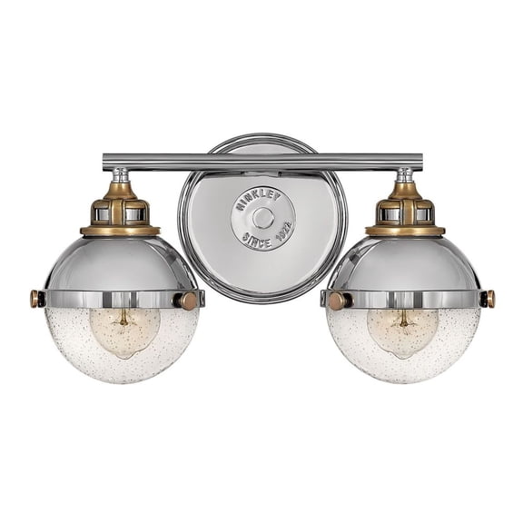 Hinkley 5172PN Fletcher LED 2-Light Modern Bathroom Vanity Light 16" Nickel