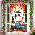 thumbnail image 2 of Decorative Design Hello Fall Banner Gnome Theme Pumpkin Decoration Autumn Leaves Backdrop for Seasonal Celebration Fall Festival Thanksgiving Decoration, 2 of 9