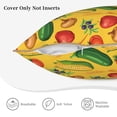 thumbnail image 3 of KLL Colorful Vegetables Decorative Throw Pillow Covers Velvet Soft for Couch Sofa Bedroom Living Room Outdoor (No pillow core)- 18"x18", 3 of 5