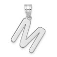 thumbnail image 1 of Diamond2Deal 14K Pendentif Initiale Lettre m en Or Blanc pour Femmes, 1 of 6