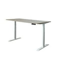 thumbnail image 6 of caesar hardware ab3-57c ergonomic 57-in 3 memory buttons led electric automatic height adjustable sit to stand work office desk with black legs, dark walnut, 6 of 10