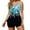 A-Green24, variant on Yuanlong Women's Swimsuit Sets Gradient Print Bow Tie Tankini Top Solid Color High Waist Boy Shorts Suits 2 Piece Swimwear