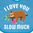 thumbnail image 4 of Inktastic Valentine's Day I Love You Slow Much with Cute Sloth Boys or Girls Baby Bib, 4 of 4