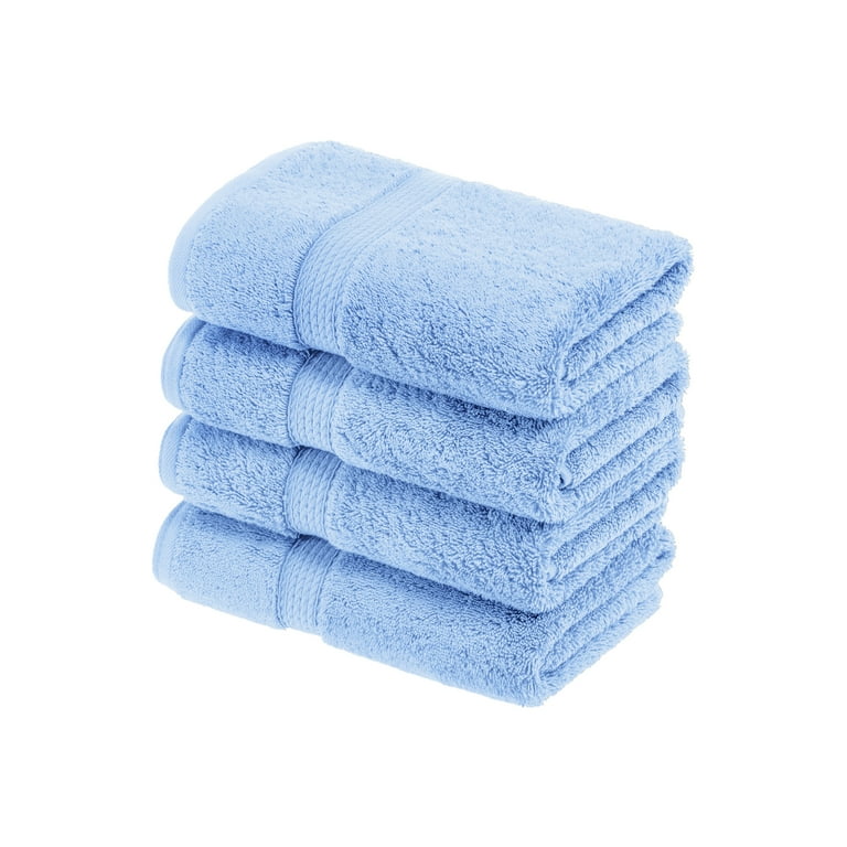 Solid Luxury Premium Cotton 900 GSM Highly Absorbent 2 Piece Bath Towel  Set, Light Blue by Blue Nile Mills