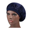 thumbnail image 3 of Satin Sleep Bonnet for Women, Wide Elastic Band Soft Night Sleeping Cap, Silk-Like Hair Bonnet for Curly Natural Braided Hair Overnight Protection, 3 of 4