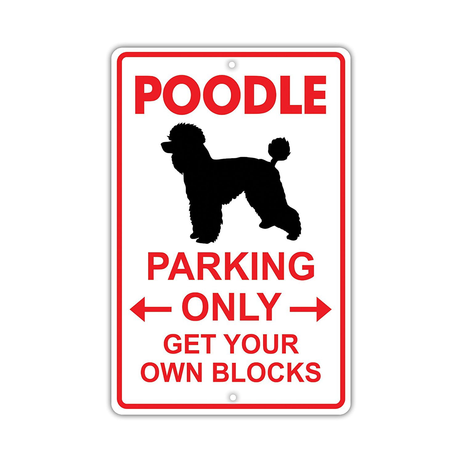 *Aluminum* Parking For Toy Poodle 8"x12" Metal Novelty Sign  NS 474 
