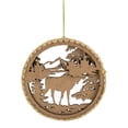 thumbnail image 4 of Northlight Laser Cut Moose in Forest Christmas Disc Ornament - 4.25", 4 of 5
