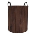 thumbnail image 2 of Balery Vintage Wood Round Laundry Basket with Handles Waterproof Freestanding Laundry Hamper for Clothes Toys in the Dorm and Family-Small, 2 of 8