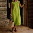 thumbnail image 2 of Bxsruta Womens Casual Dress Sleeveless Midi Sundress Loose Summer Beach Dresses with Pockets, 2 of 4