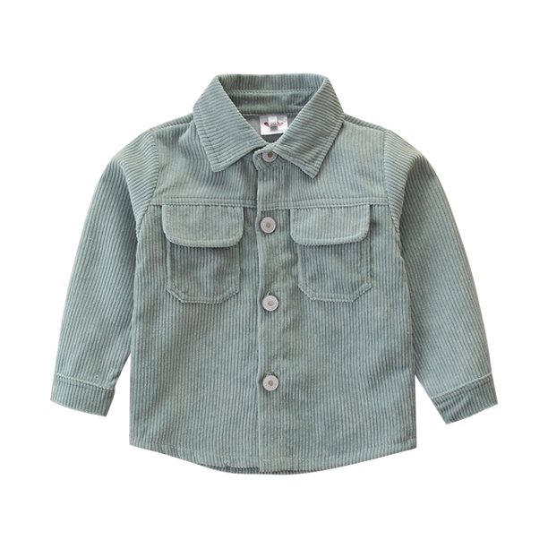 Gibobby Chaqueta de invierno para niñosNiños pequeños bebés niñas Otoño Invierno acanalado algodón sólido manga larga abrigo cárdigan ropa(Azul, 1-2 Años)