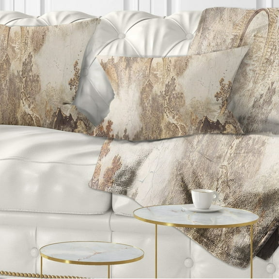 Designart Nature in Vintage Style - Landscape Photography Throw Pillow - 12x20