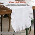thumbnail image 4 of Tcwhniev Cotton Ruffled Table Runner 13.7x71 Inch, Rustic Farmhouse Decor for Wedding, Birthday Party & Kitchen Table,White, 4 of 11