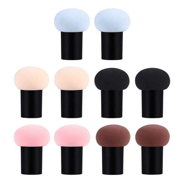 Foundation Powder Puff Cosmetic Sponges Blender, 10Pcs Mushroom Makeup