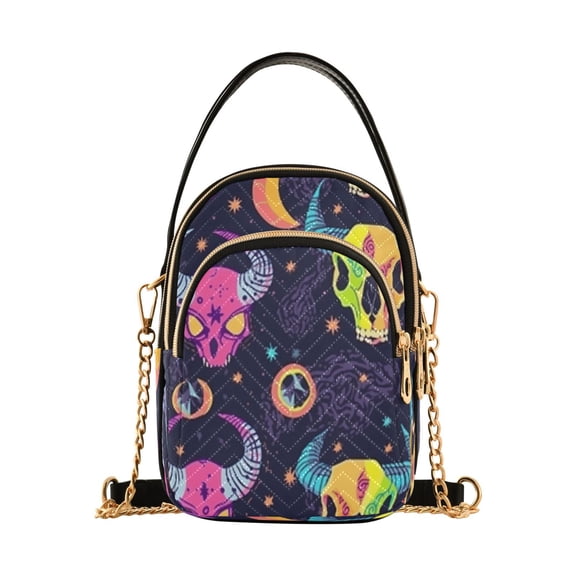 ALAZA Chain Crossbody Bags for Women Magic Sheeps Devil with Moon Shoulder Handbag Phone Purse