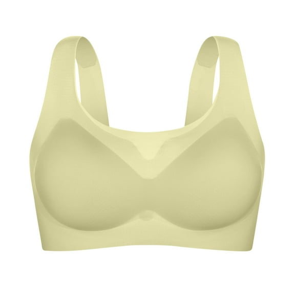 Ahdbta Seamless Bras for Women Full Coverage Wireless Bralette Wide Straps Comfortable Breathable Smooth Pull On Bras