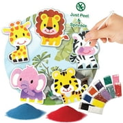 VHALE Peel and Stick Magnetic Sand Art Board Peel, Sprinkle and Stick Designs, 12 Sand Colors, Fridge Decor, Kids Party Favors (Animal)
