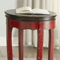 thumbnail image 2 of Bowery Hill Vintage styled Wood Round End Table in Red Finish, 2 of 5